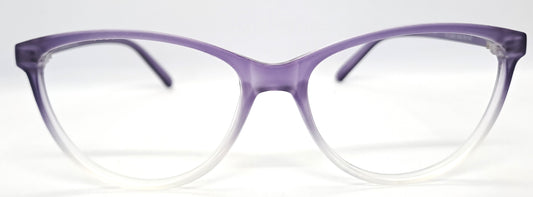 VE Purple & White Cat Eye Frame for Men & Women