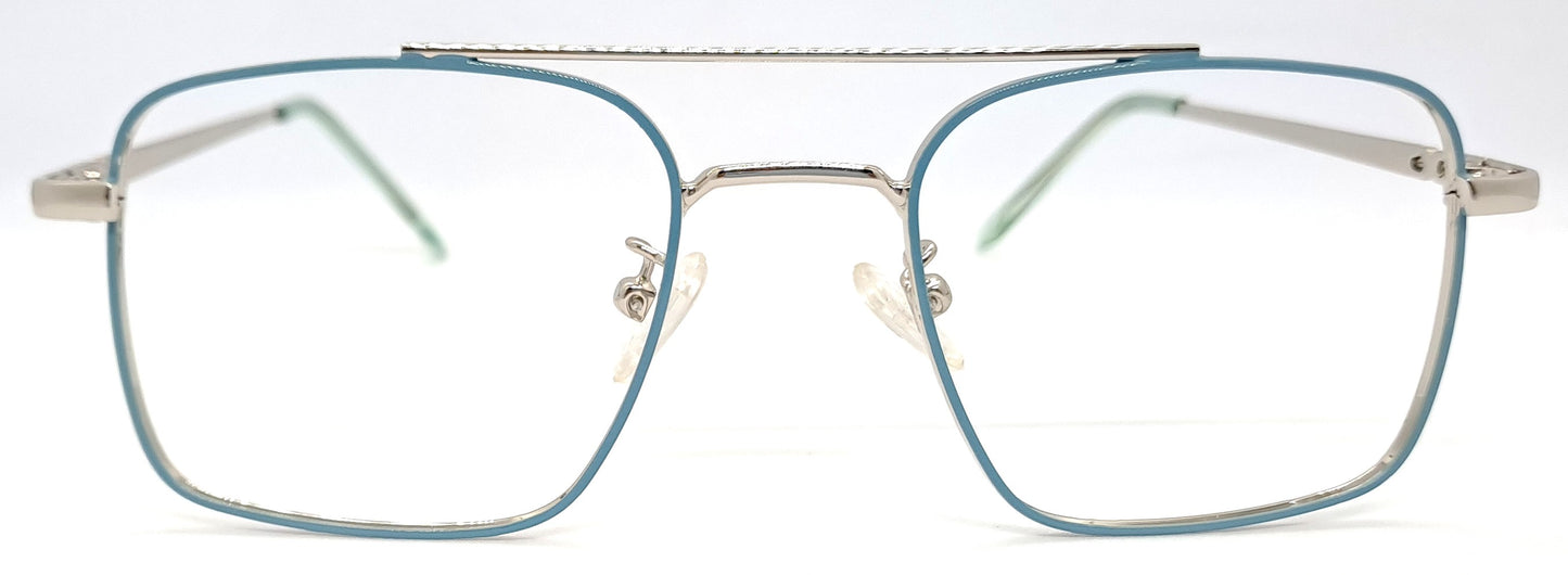 VE Sky Blue & Silver Square Frame