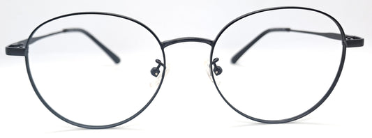 GA Black Round Metal Frame for Men & Women