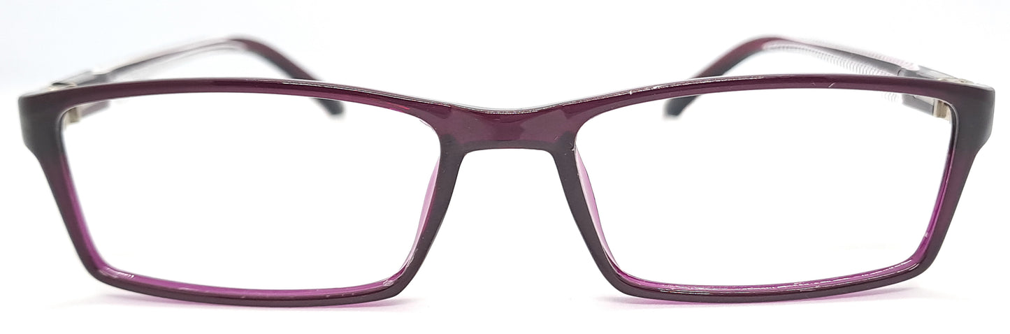 VE Purple Rectangle Frame for Men & Women