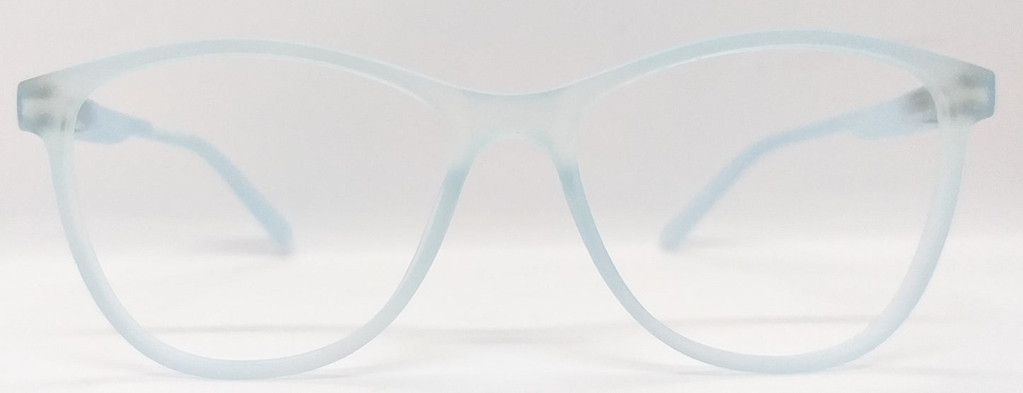 VE Sky Blue Oval Frame for Men & Women