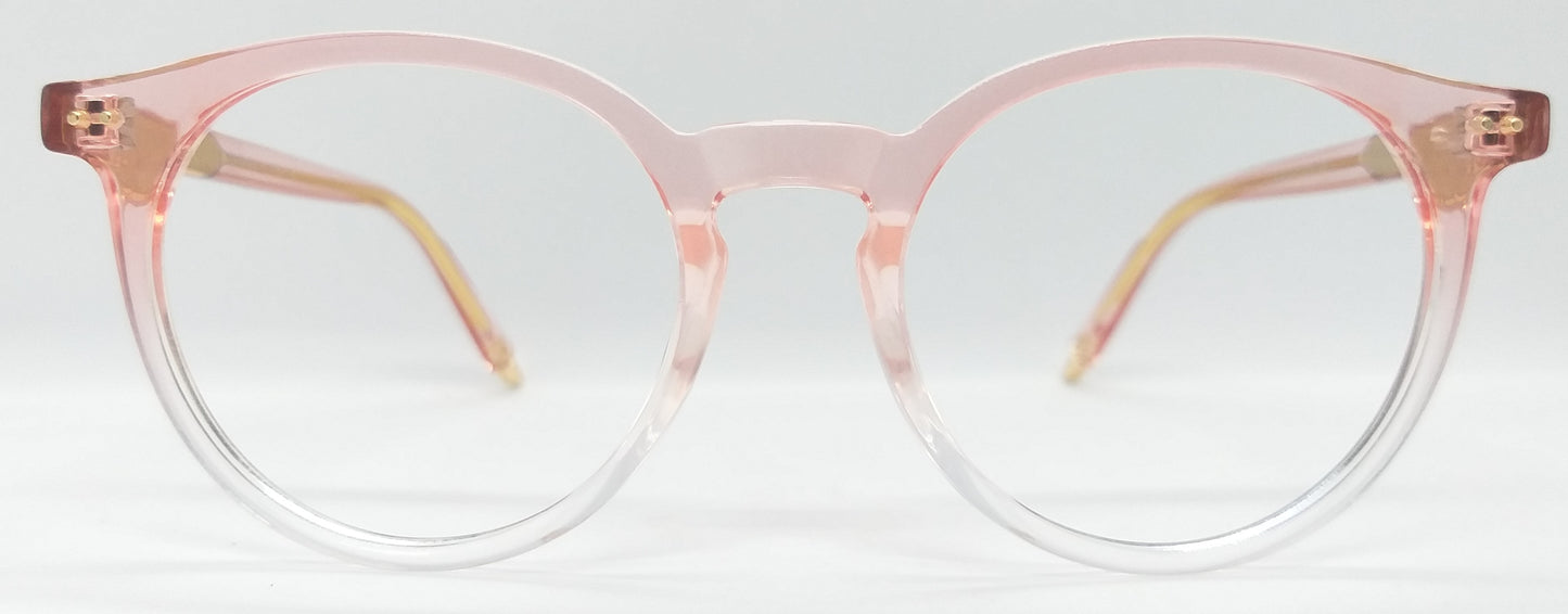 VE Target Pink & White Transparent Square Frame for Men & Women