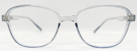 VE Transparent Light Blue Square Frame for Men & Women