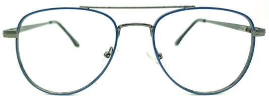 VE Gunmetal with Front Blue Aviator Frame for Men & Women