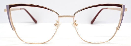 VE Cateye Brown & Golden Frame