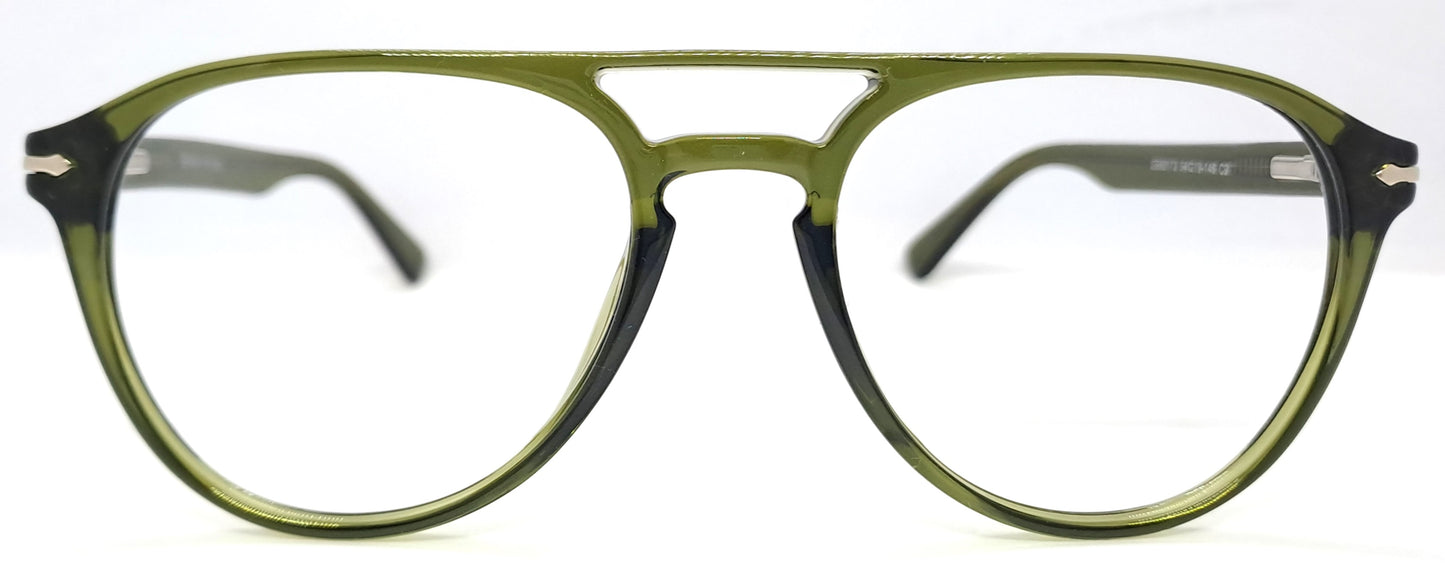 VE Transparent Green Aviator Frame for Men & Women