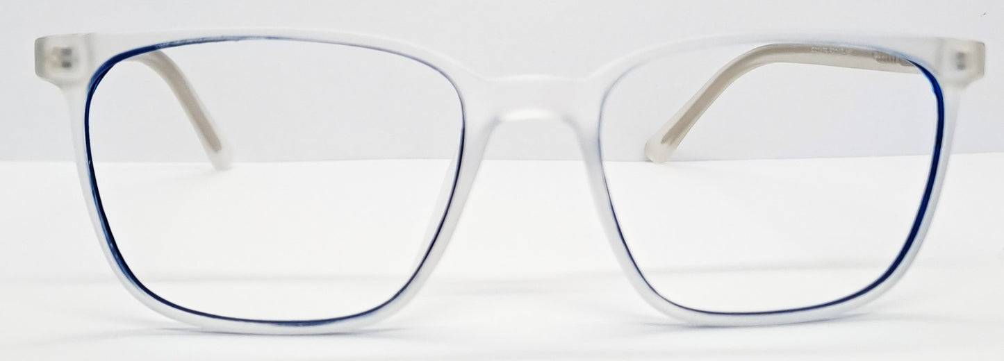 VE Rectangle White & Blue Frame