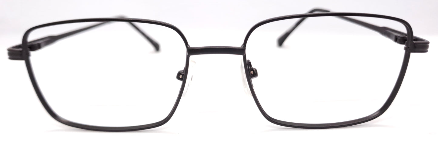 VE Black Rectangle Metal Frame for Men & Women