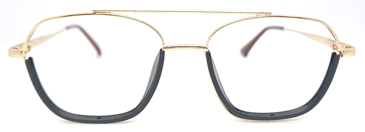 VE Gold & Black Square Frame for Men & Women