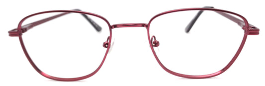 VE Maroon Oval Metal Frame for Men & Women
