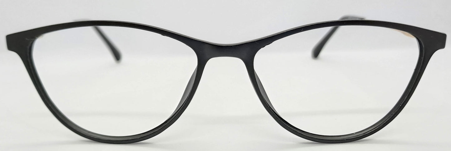 VE Black Cat Eye Frame for Men & Women