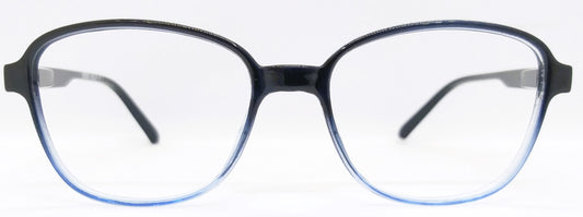 VE Black & Transparent Blue Square Frame for Men & Women