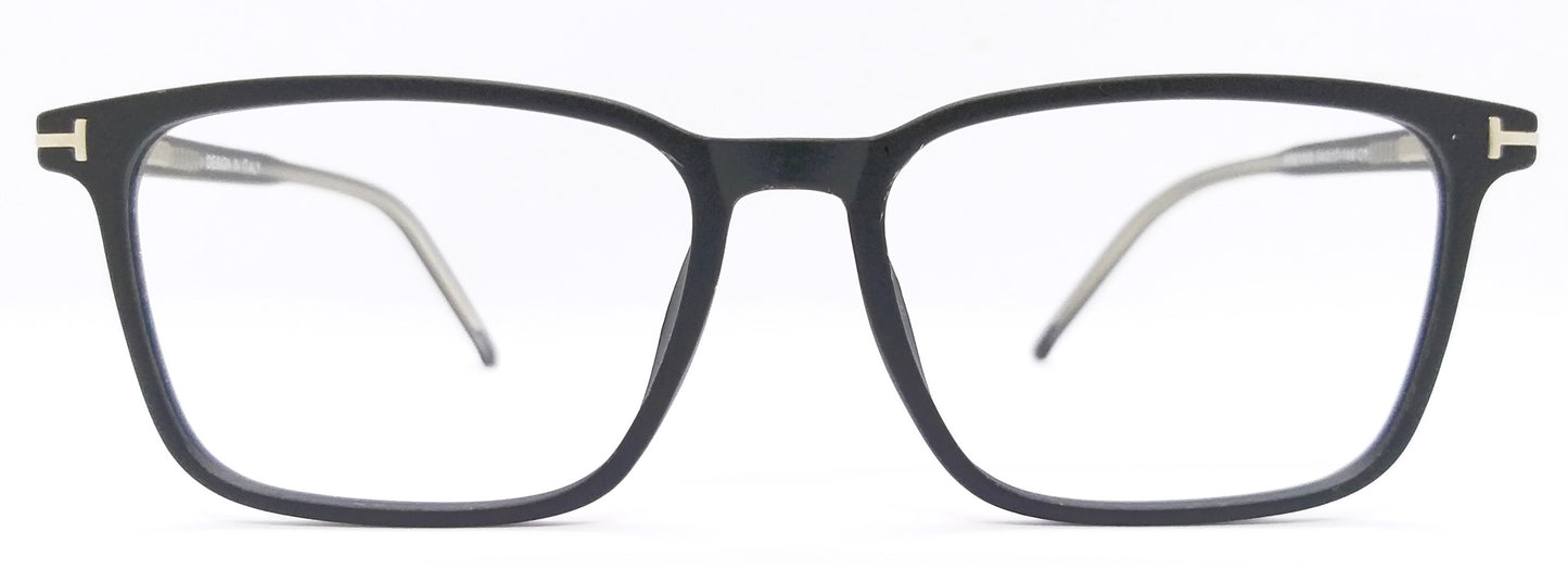 VE Met Black RE Rectangle Frame for Men & Women