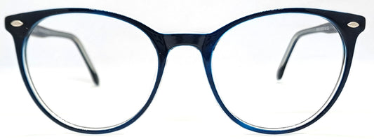 VE Transparent Blue Round Frame