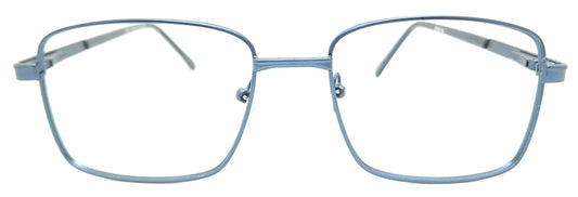 VE Blue Rectangle Metal Frame for Men & Women