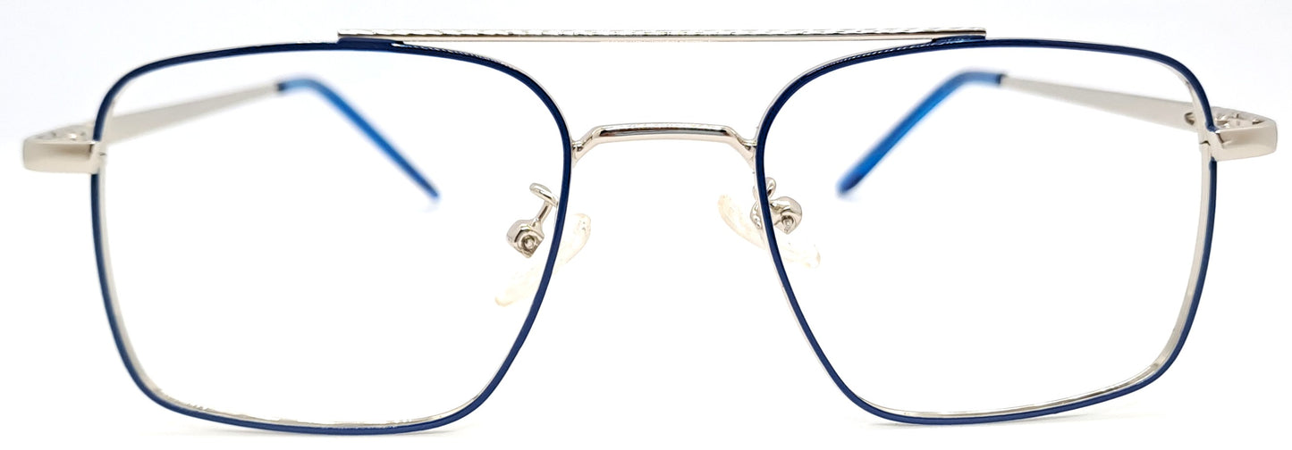 VE Blue & Silver Square Frame