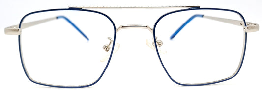 VE Blue & Silver Square Frame