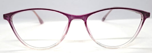 VE Purple & Transparent Cat Eye Frame for Men & Women
