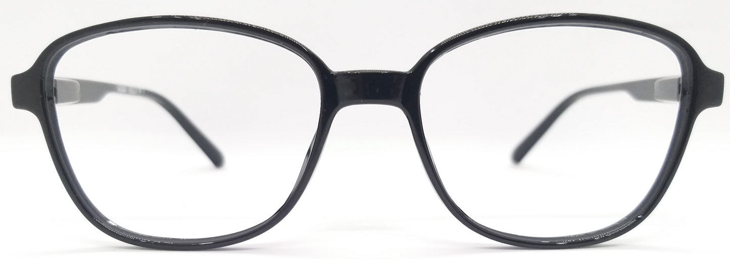VE Glossy Black Square Frame for Men & Women