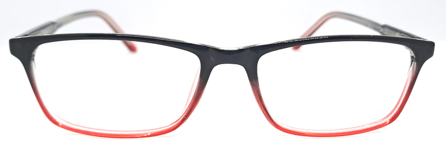 VE Black & Red Rectangle Frame for Men & Women