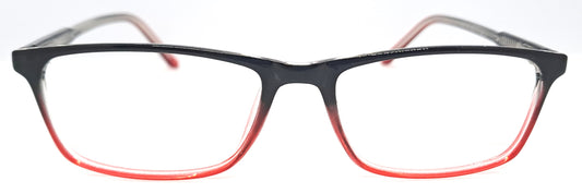 VE Black & Red Rectangle Frame for Men & Women