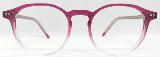 VE Target Purple & White Transparent Square Frame for Men & Women