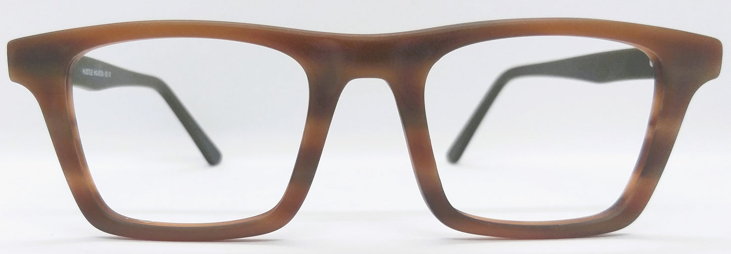 VE Brown Rectangle Hustle Frame for Men & Women