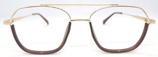 VE Gold & Brown Square Frame for Men & Women