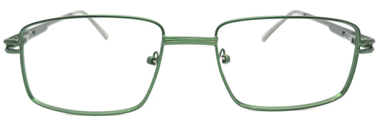 VE Green Rectangle Metal Frame for Men & Women