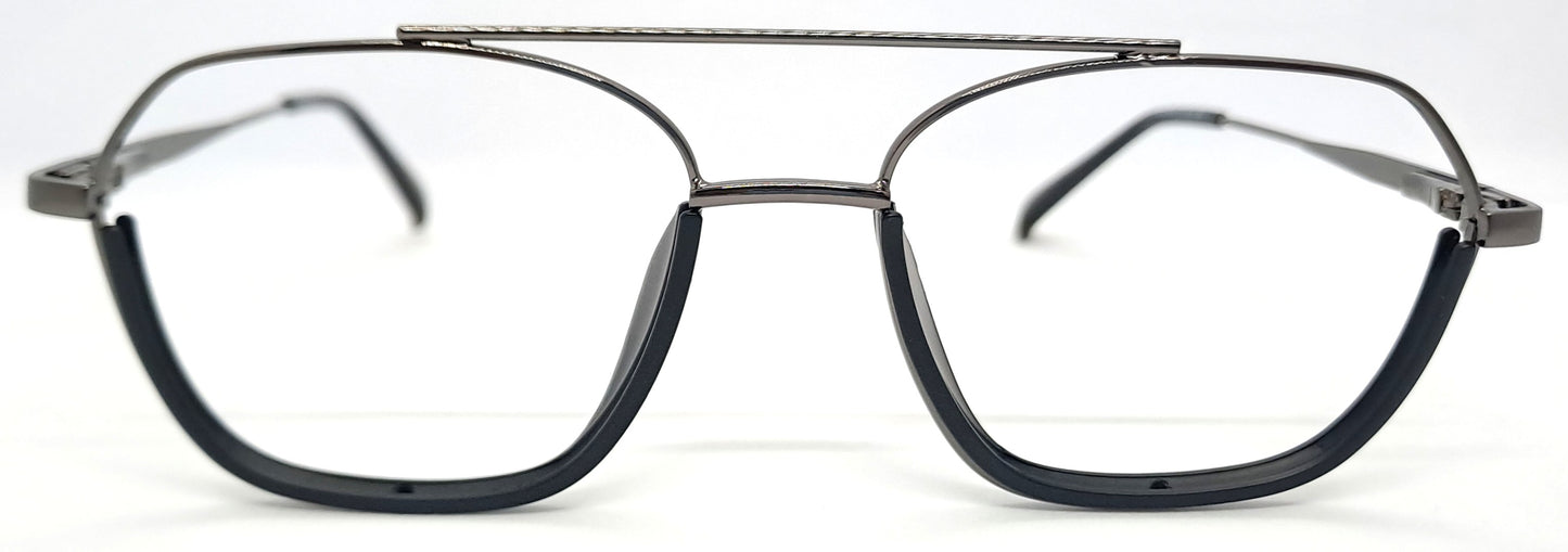 VE Gunmetal Square Frame for Men & Women