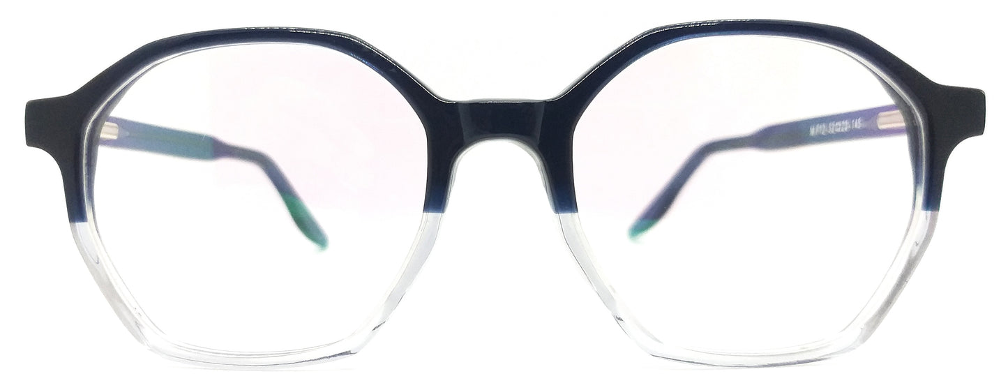 GA Round Blue & White Frame