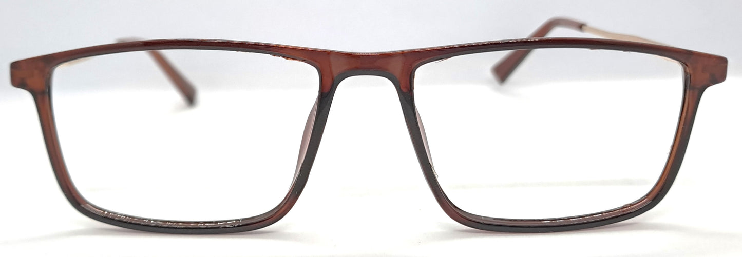 VE Brown Rectangle Frame for Men & Women