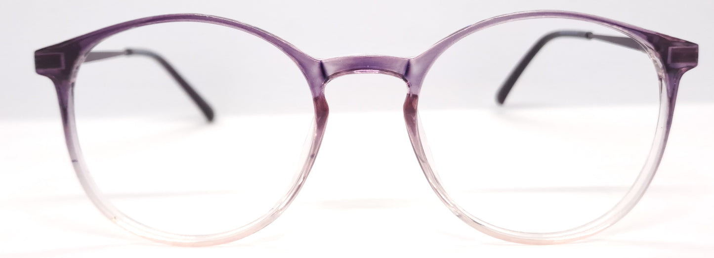 VE Purple & White Round Frame for Men & Women
