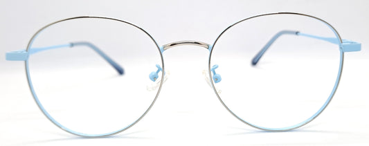 GA Blue Round Metal Frame for Men & Women