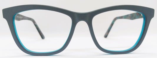 VE Met Blue Square Hustle Frame for Men & Women