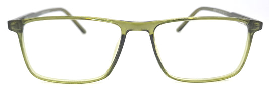 VE Transparent Green Rectangle Frame for Men & Women