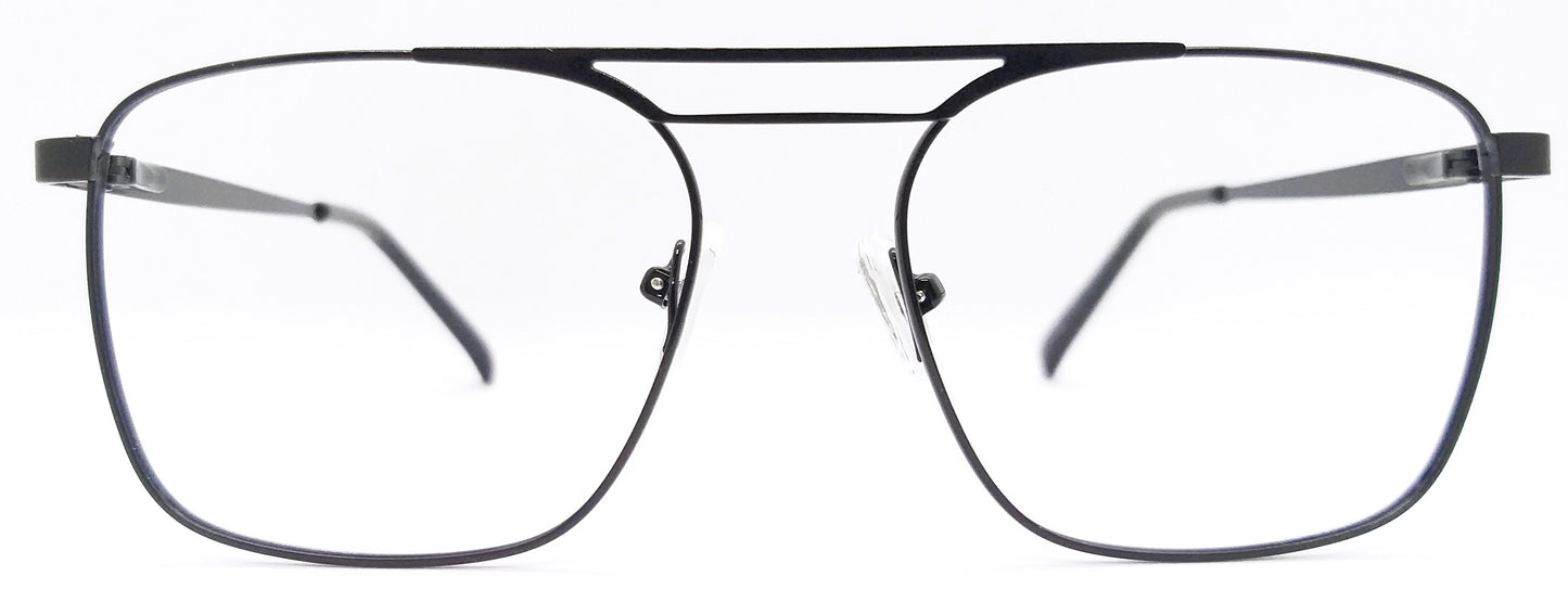 VE Square Black Metal Frame for Men & Women