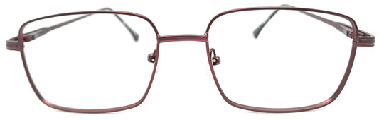 VE Maroon Rectangle Metal Frame for Men & Women