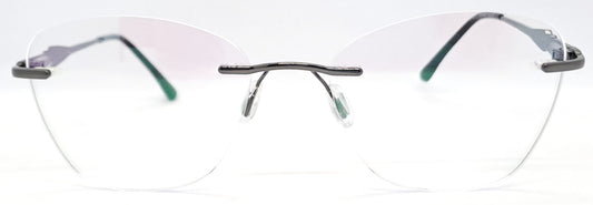 GA Rimless Oval Gunmetal Frame