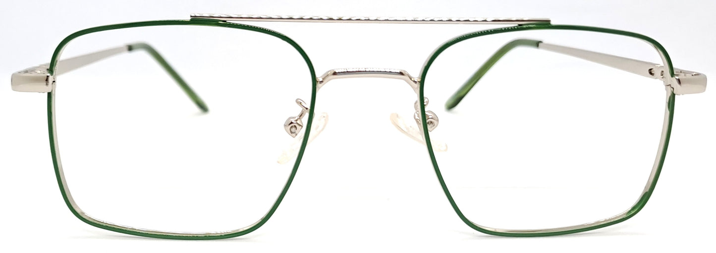 VE Green & Silver Square Frame