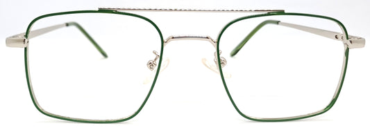 VE Green & Silver Square Frame