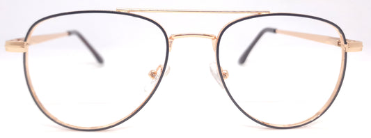 VE Gold With Black Front Aviator Frame for Men & Women