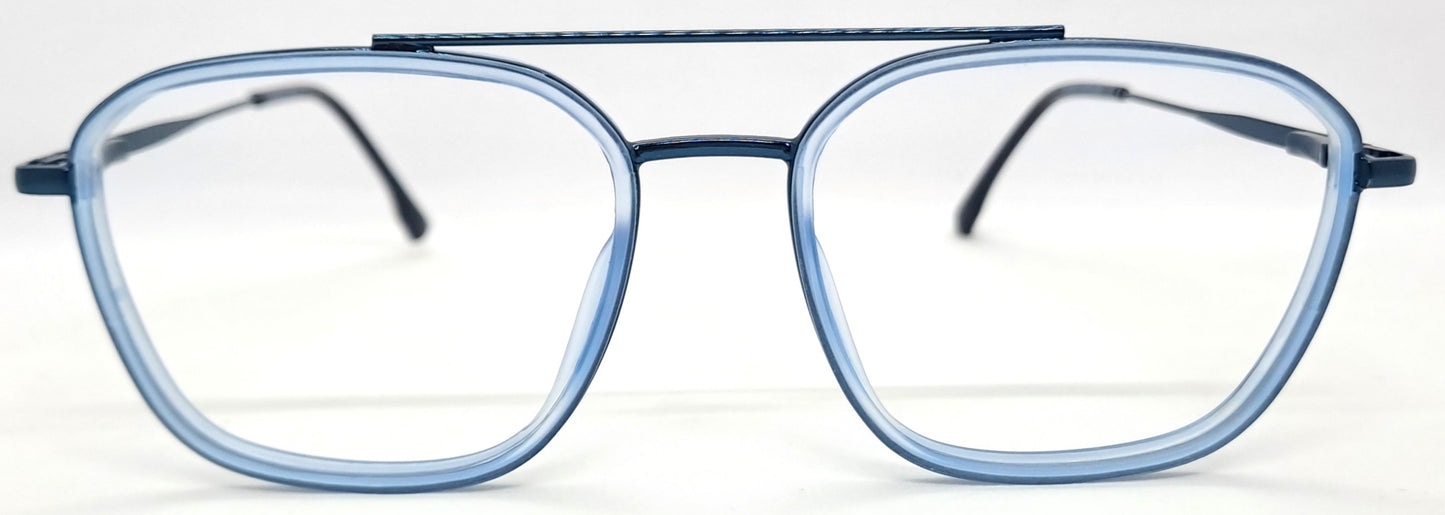 VE Ice Blue Square Computer Glass Frame