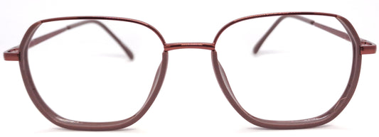 VE Brown Square Metal Frame for Men & Women