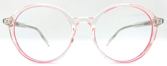 VE Pink & Transparent Round Frame for Men & Women