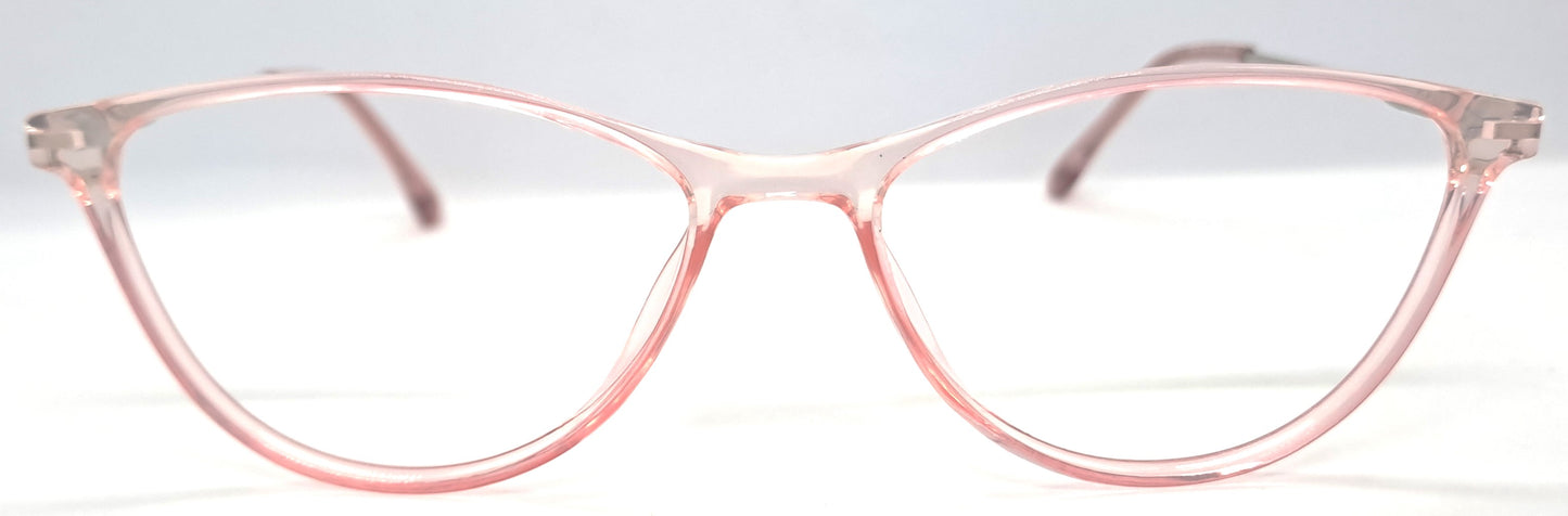 VE Orange Transparent Cat Eye Frame for Men & Women