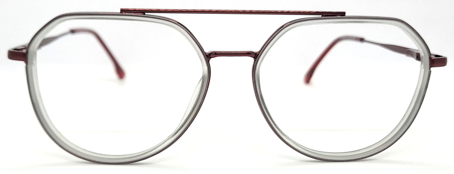 VE White Aviator Computer Glass Frame