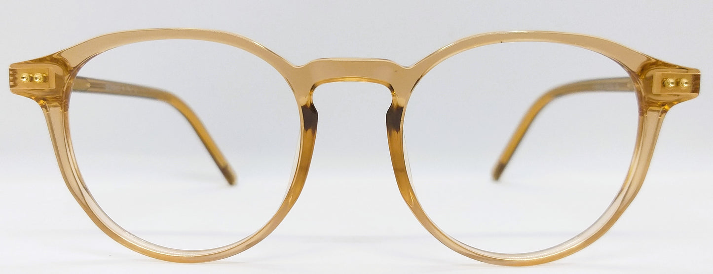 VE Target Orange Transparent Square Frame for Men & Women