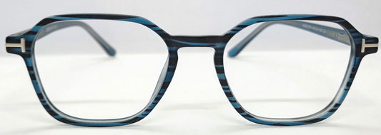 VE Blue Texture Square Frame for Men & Women
