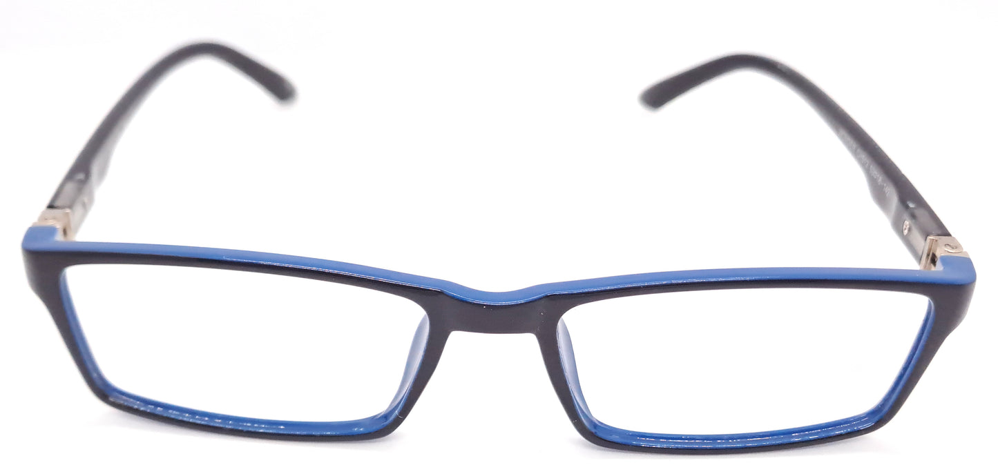 VE Black & Blue Rectangle Frame for Men & Women